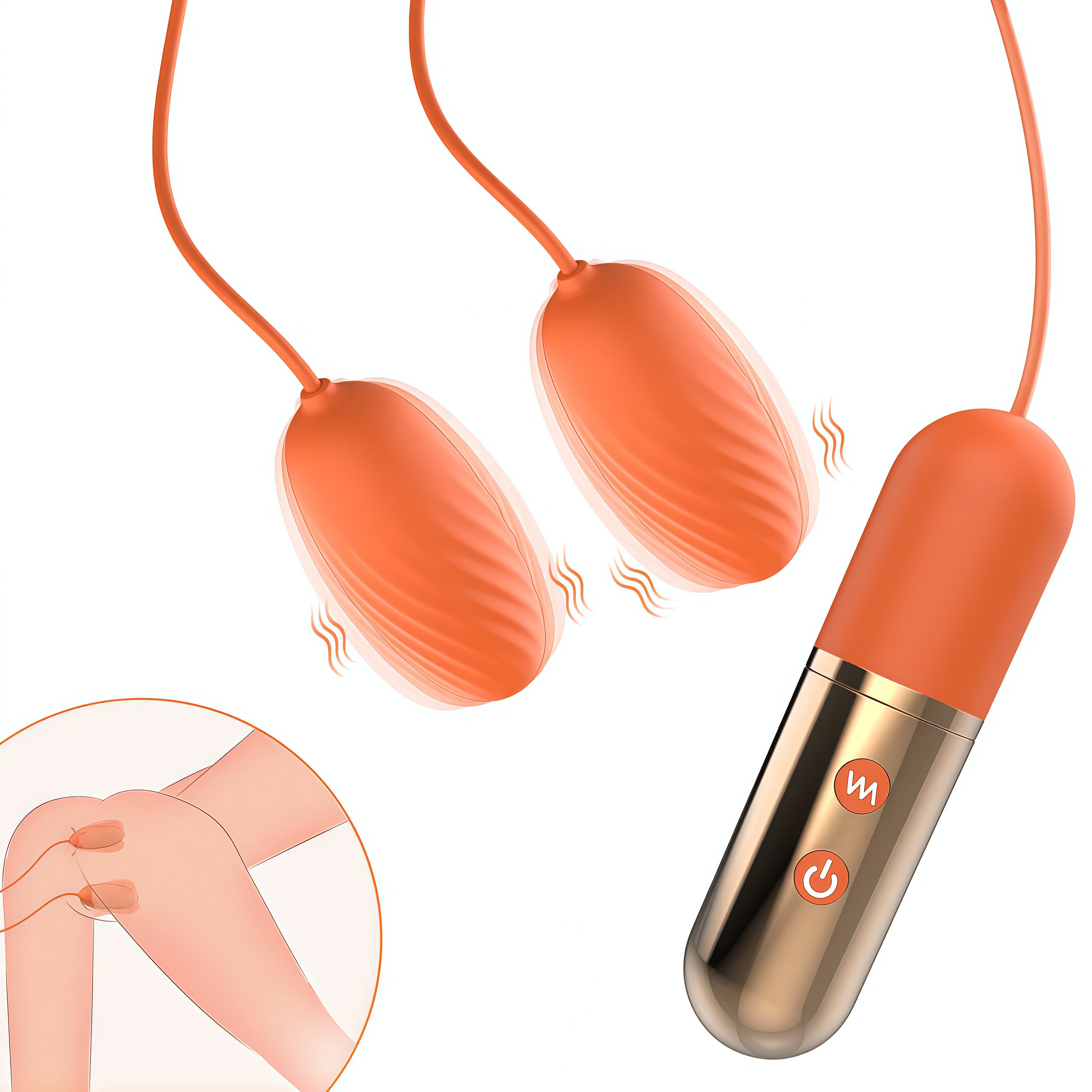 HelixCharge Double Silicone USB Vibrating Egg