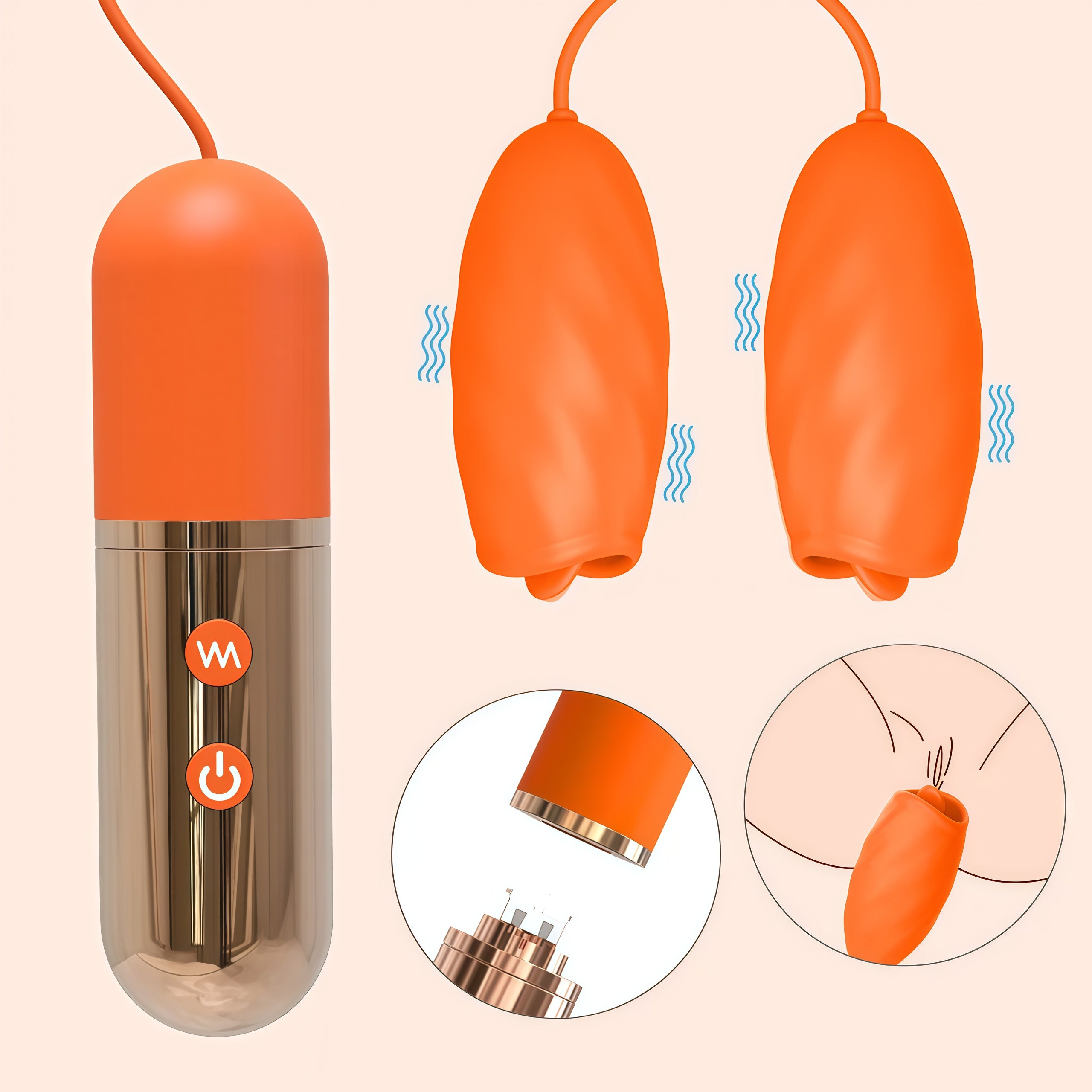 LickTwins USB Rechargeable Double Silicone Vibrator