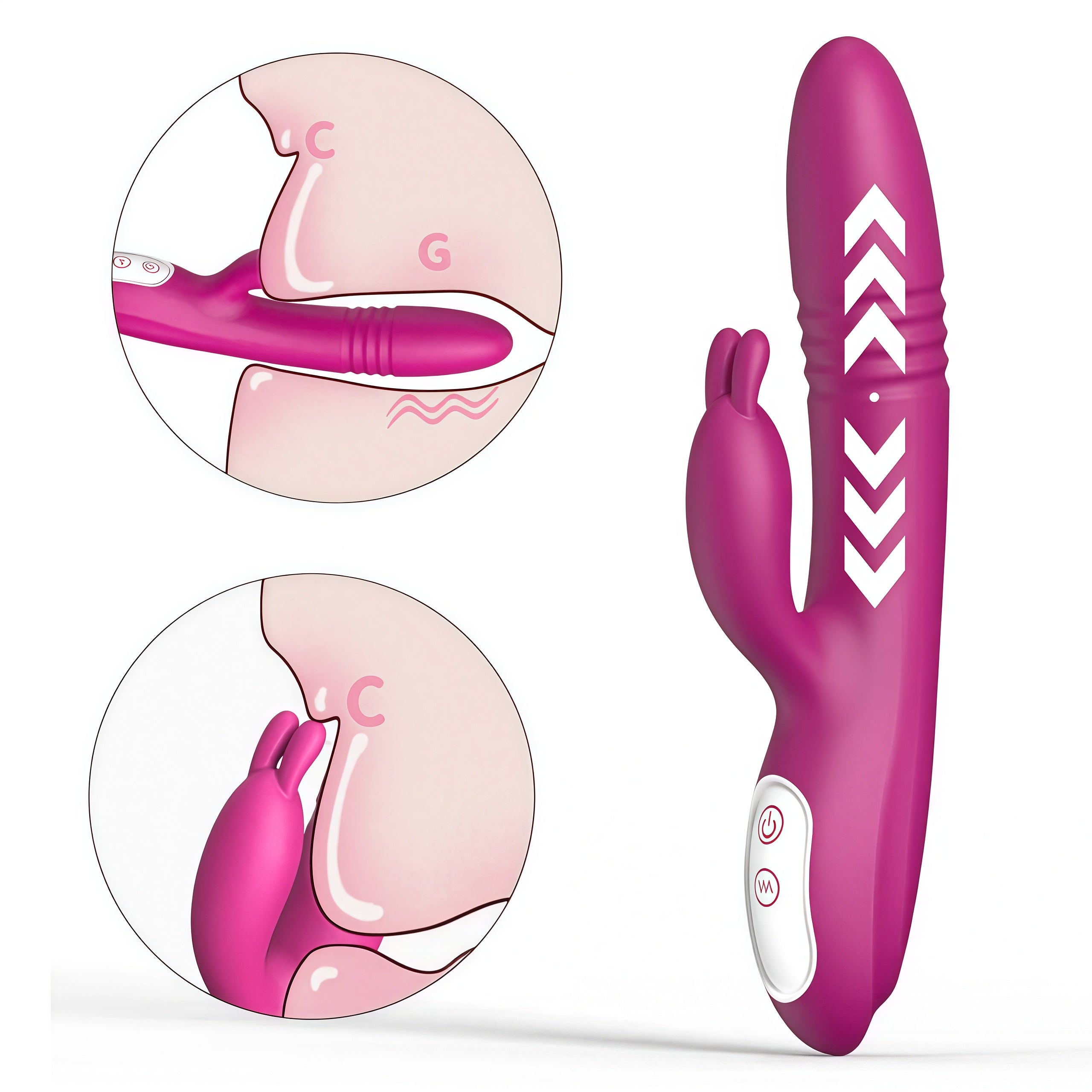 Thrusting Rabbit Vibrator with Ergonomic G-Spot Design