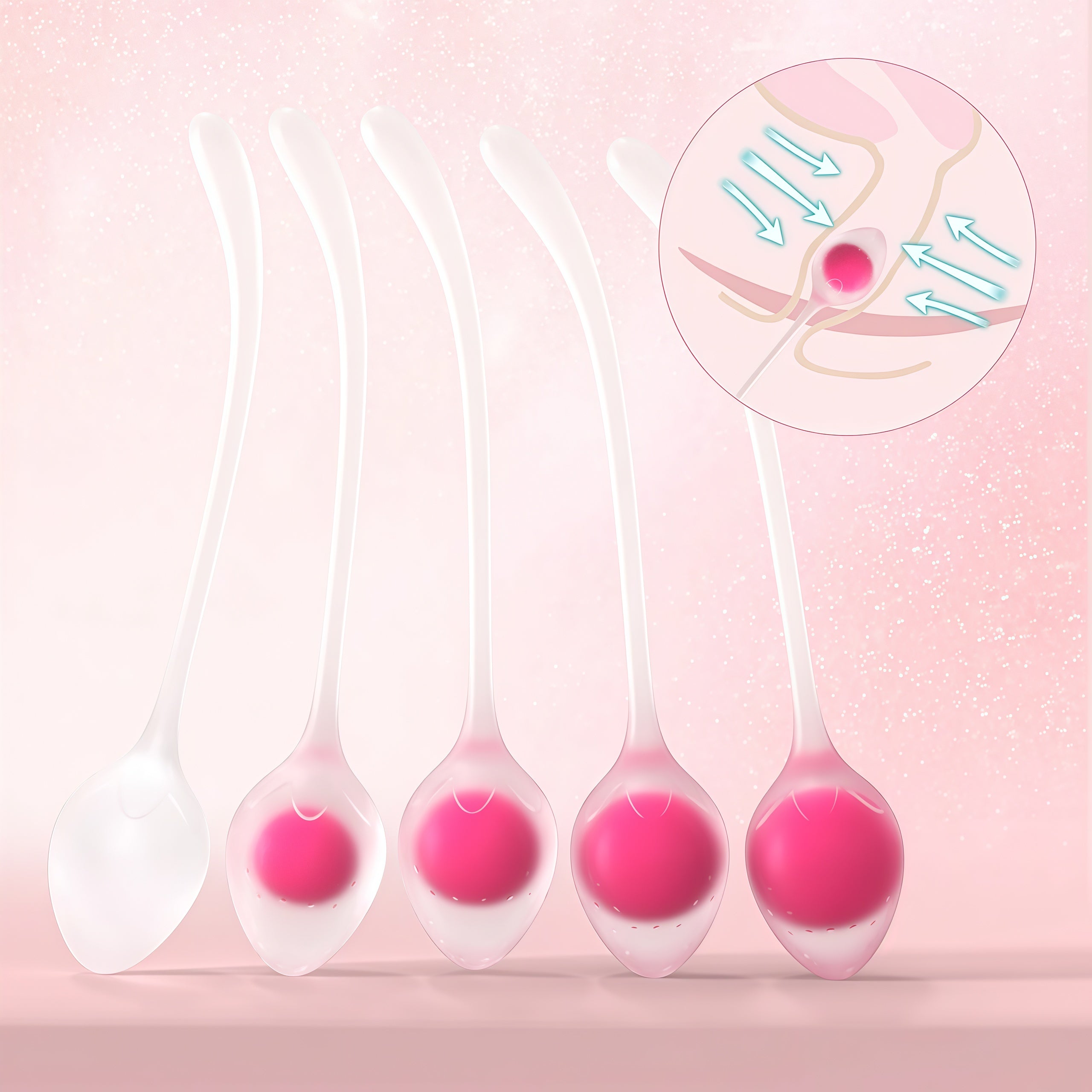 Strawberry Kegel Ball Set for Pelvic Strengthening