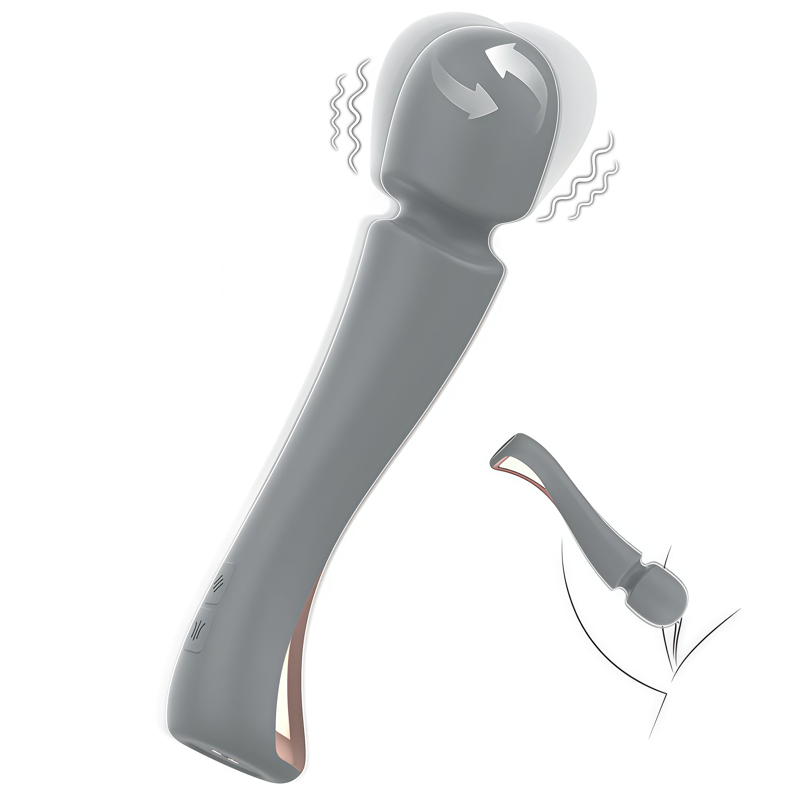 360° Twisting Vibrating Wand Massager for Women